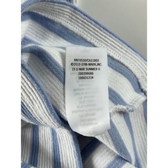 Janie and Jack Striped Peplum Bow Short Sleeve Pullover Top Blouse 0-3 Months - Picture 6 of 7